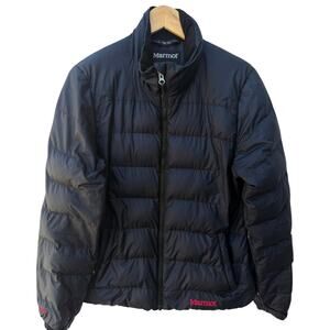 Marmot Down Puffer Jacket Mens Medium Black 700 Fill Insulated
